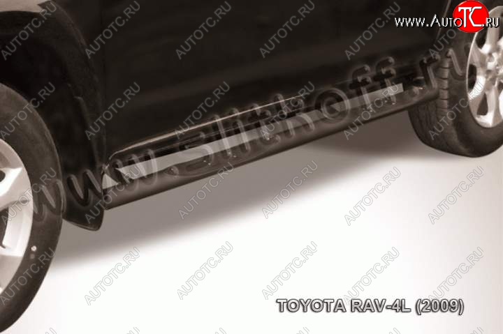 10 849 р. Защита порогов Slitkoff Toyota RAV4 XA30 5 дв. удлиненный 2-ой рестайлинг (2010-2013) (Цвет: серебристый)  с доставкой в г. Нижний Новгород