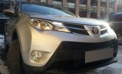 1 469 р. Сетка верхнего воздухозаборника переднего бампера Russtal Toyota RAV4 XA40 5 дв. дорестайлинг (2012-2015) (черная)  с доставкой в г. Нижний Новгород. Увеличить фотографию 2