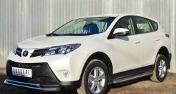 16 999 р. Защита переднего бампера (2 трубыØ63 и 42 мм, нержавейка) SLITKOFF Toyota RAV4 XA40 5 дв. дорестайлинг (2012-2015)  с доставкой в г. Нижний Новгород. Увеличить фотографию 2