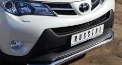 12 499 р. Одинарная защита переднего бампера диаметром 63 мм SLITKOFF Toyota RAV4 XA40 5 дв. дорестайлинг (2012-2015)  с доставкой в г. Нижний Новгород. Увеличить фотографию 2