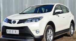 12 499 р. Одинарная защита переднего бампера диаметром 63 мм SLITKOFF Toyota RAV4 XA40 5 дв. дорестайлинг (2012-2015)  с доставкой в г. Нижний Новгород. Увеличить фотографию 4