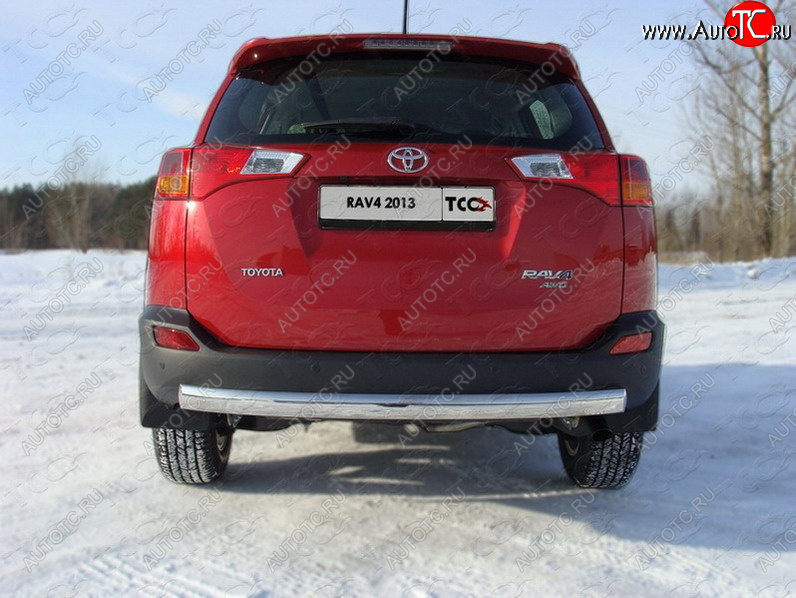 23 599 р. Защита заднего бампера (овальная) ТСС (нержавейка d75х42 мм)  Toyota RAV4  XA40 (2012-2015) 5 дв. дорестайлинг  с доставкой в г. Нижний Новгород