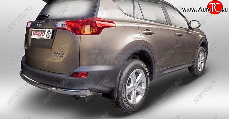 12 949 р. Защита заднего бампера WINBO (Ø76 мм, нержавейка)  Toyota RAV4  XA40 (2012-2015) 5 дв. дорестайлинг  с доставкой в г. Нижний Новгород