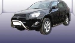 Усиленная низкая защита переднего бампера из трубы диаметром 76 мм Slitkoff Toyota RAV4 XA30 5 дв. удлиненный 1-ый рестайлинг (2009-2010)