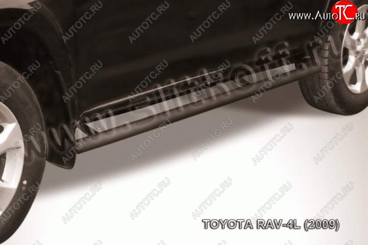 8 899 р. Защита порогов Slitkoff  Toyota RAV4  XA30 (2003-2010) 5 дв. удлиненный дорестайлинг, 5 дв. удлиненный 1-ый рестайлинг (Цвет: серебристый)  с доставкой в г. Нижний Новгород