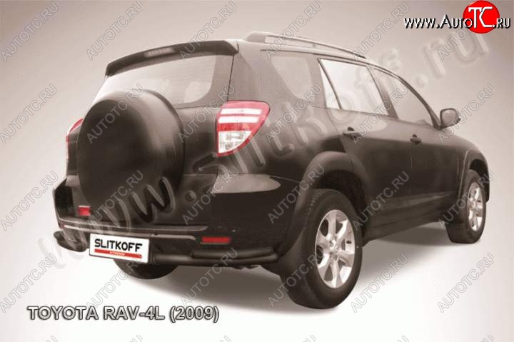 5 649 р. Уголки d57+d42 двойные  Toyota RAV4  XA30 (2009-2010) 5 дв. удлиненный 1-ый рестайлинг (Цвет: серебристый)  с доставкой в г. Нижний Новгород