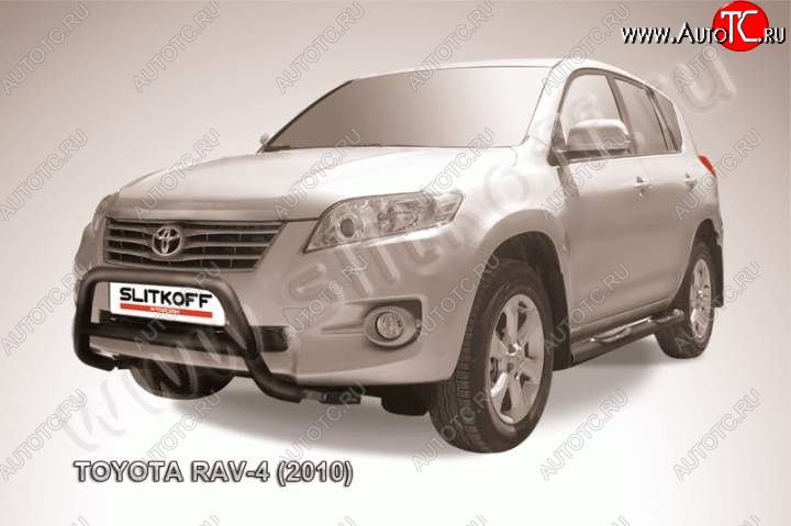 13 549 р. Кенгурятник d57 низкий  Toyota RAV4  XA30 (2010-2013) 5 дв. 2-ой рестайлинг, 5 дв. удлиненный 2-ой рестайлинг (Цвет: серебристый)  с доставкой в г. Нижний Новгород