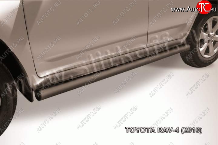 9 799 р. Защита порогов Slitkoff Toyota RAV4 XA30 5 дв. 2-ой рестайлинг (2010-2013) (Цвет: серебристый)  с доставкой в г. Нижний Новгород