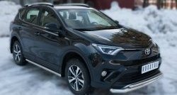 19 549 р. Защита переднего бампера (2 трубыØ63 и 42 мм, нержавейка) SLITKOFF Toyota RAV4 XA40 5 дв. рестайлинг (2015-2019)  с доставкой в г. Нижний Новгород. Увеличить фотографию 4