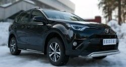 15 999 р. Защита переднего бампера (Ø75х42 мм, нержавейка) Russtal Toyota RAV4 XA40 5 дв. рестайлинг (2015-2019)  с доставкой в г. Нижний Новгород. Увеличить фотографию 4