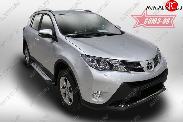 9 089 р. Пороги из алюминиевого профиля Souz-96 Toyota RAV4 XA40 5 дв. дорестайлинг (2012-2015)  с доставкой в г. Нижний Новгород