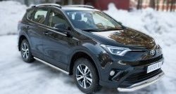 15 299 р. Защита порогов из круглой трубы диаметром 63 мм (рестайлинг) Russtal Toyota RAV4 XA40 5 дв. дорестайлинг (2012-2015) (Защита порогов с со скосами на торцах (вариант 1))  с доставкой в г. Нижний Новгород. Увеличить фотографию 7