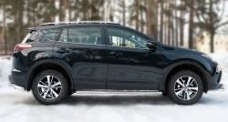 20 699 р. Широкая защита порогов (рестайлинг) SLITKOFF Toyota RAV4 XA40 5 дв. дорестайлинг (2012-2015)  с доставкой в г. Нижний Новгород. Увеличить фотографию 3