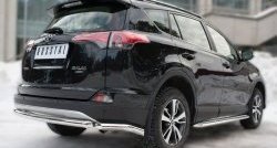 13 299 р. Защита заднего бампера (Ø63 мм уголки, нержавейка) SLITKOFF Toyota RAV4 XA40 5 дв. рестайлинг (2015-2019)  с доставкой в г. Нижний Новгород. Увеличить фотографию 4