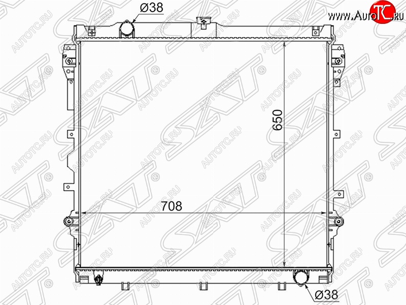 11 699 р. Радиатор двигателя SAT Toyota Sequoia XK60 дорестайлинг (2007-2017)  с доставкой в г. Нижний Новгород