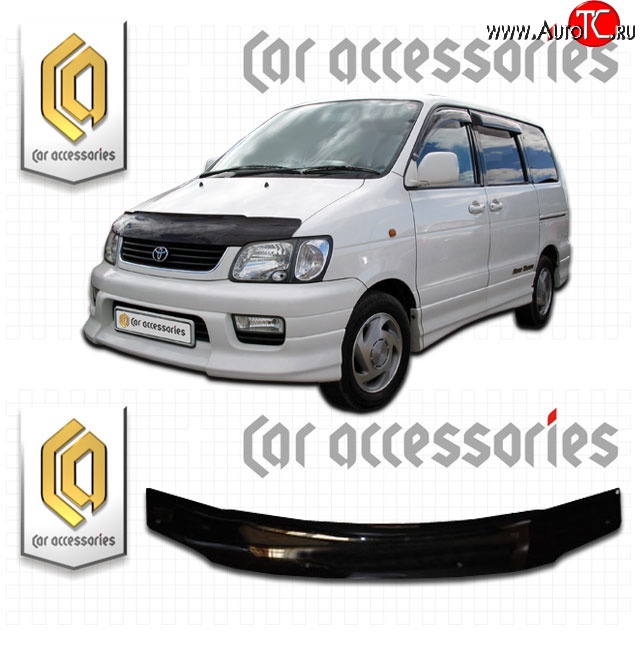 1 899 р. Дефлектор капота CA-Plastic  Toyota Town Ace  3 (1996-2008) (Classic черный, Без надписи)  с доставкой в г. Нижний Новгород