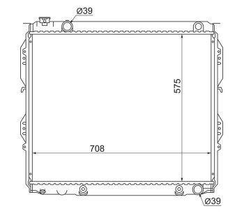 Радиатор двигателя SAT Toyota (Тойота) Tundra (Тундра) ( XK30,XK40,  XK30, XK40) (1999-2007) XK30,XK40, XK30, XK40  дорестайлинг,  рестайлинг