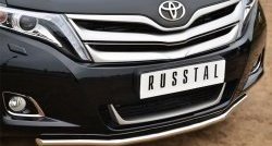 11 499 р. Одинарная защита переднего бампера диаметром 42 мм SLITKOFF  Toyota Venza  GV10 (2012-2016) рестайлинг  с доставкой в г. Нижний Новгород. Увеличить фотографию 2