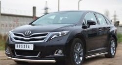 14 849 р. Защита порогов из круглой трубы диаметром 63 мм Russtal Toyota Venza GV10 рестайлинг (2012-2016) (Защита порогов с со скосами на торцах (вариант 1))  с доставкой в г. Нижний Новгород. Увеличить фотографию 7