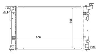 Радиатор двигателя SAT Toyota (Тойота) Vista Ardeo (виста)  V50 (1998-2000) V50 дорестайлинг универсал