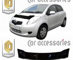 Дефлектор капота CA-Plastic Toyota (Тойота) Vitz (Витс)  XP90 (2005-2010) XP90 хэтчбэк 5 дв. дорестайлинг, хэтчбэк 5 дв. рестайлинг