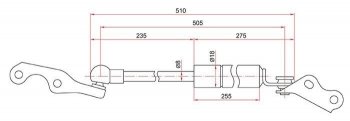 Левый газовый упор крышки багажника SAT Toyota (Тойота) Vitz (Витс)  XP10 (1998-2001) XP10 хэтчбэк 5 дв., хэтчбэк 3 дв. дорестайлинг