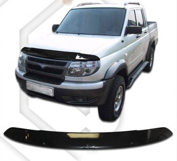 Дефлектор капота CA-Plastic Уаз (uaz) Патриот (Patriot)  23632 (2008-2014) 23632 дорестайлинг пикап