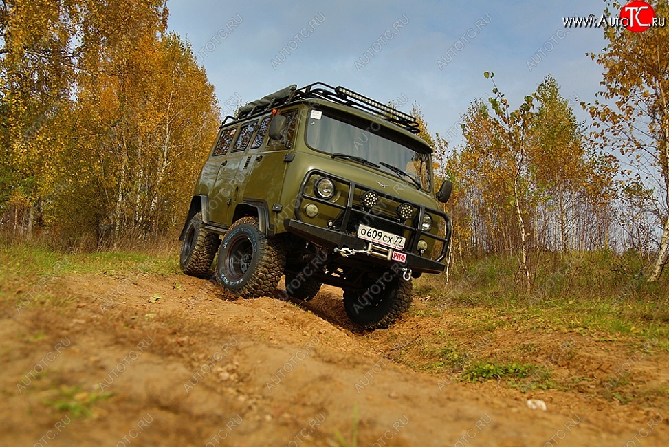 27 649 р. Бампер передний РИФ (силовой) Уаз Буханка 452 2206 микроавтобус (1965-2025) (С защитной дугой, без внутренних усилителей)  с доставкой в г. Нижний Новгород