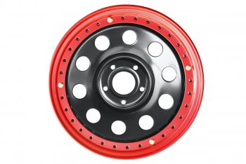 13 999 р. Штампованый диск OFF-ROAD Wheels (усиленный, с бедлоком) 8.0x17   (Цвет: черный-красный)  с доставкой в г. Нижний Новгород. Увеличить фотографию 2