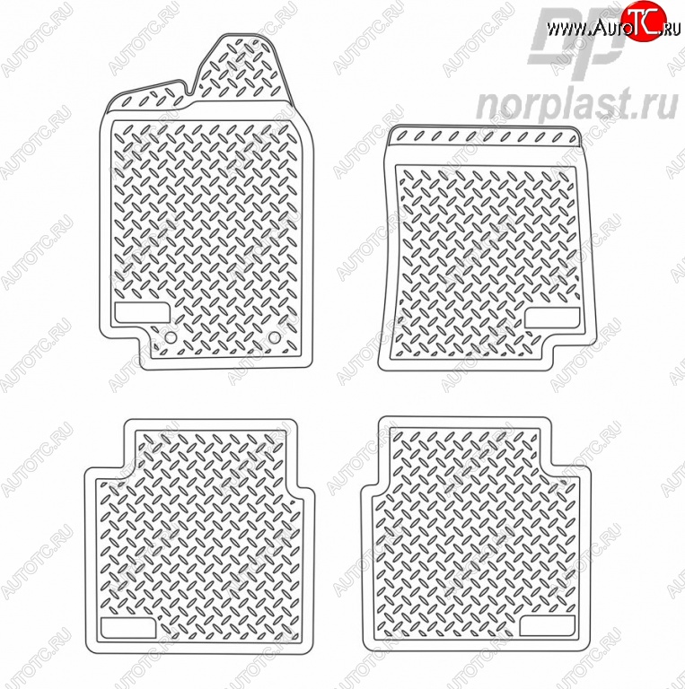 1 539 р. Комплект ковриков в салон Norplast-эконом  Лада 2101 - 2107  с доставкой в г. Нижний Новгород