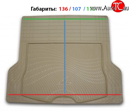 3 699 р. Универсальный коврик в багажник Element-Autofamily (полиуретан) Volkswagen Golf 2 (1983-1992) (бежевый)  с доставкой в г. Нижний Новгород