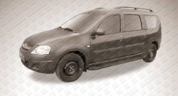 16 999 р. Алюминиевые пороги Slitkoff Optima Black  Лада Ларгус (2012-2024) дорестайлинг R90, рестайлинг R90  с доставкой в г. Нижний Новгород. Увеличить фотографию 2