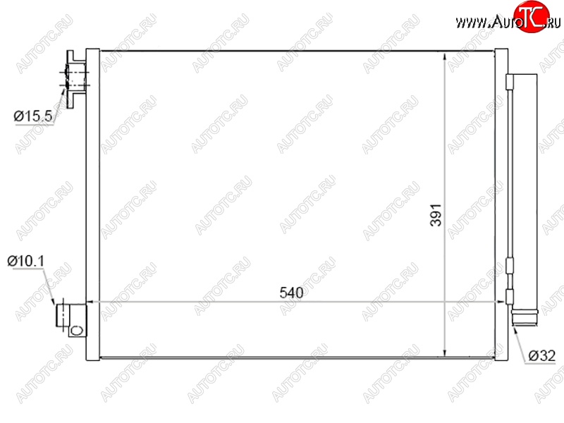 5 499 р. Радиатор кондиционера SAT Renault Duster HS дорестайлинг (2010-2015)  с доставкой в г. Нижний Новгород