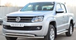 18 999 р. Защита переднего бампера (2 трубыØ63 мм, нержавейка) SLITKOFF  Volkswagen Amarok (2009-2016) дорестайлинг  с доставкой в г. Нижний Новгород. Увеличить фотографию 4