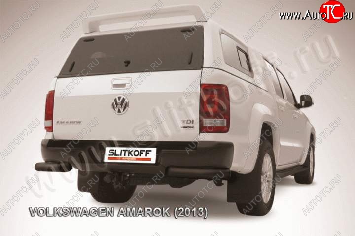 7 999 р. Уголки d76  Volkswagen Amarok (2009-2016) дорестайлинг (Цвет: серебристый)  с доставкой в г. Нижний Новгород