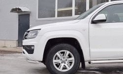 12 999 р. Защита переднего бампера (Ø63 мм, нержавейка) SLITKOFF Volkswagen Amarok рестайлинг (2016-2022)  с доставкой в г. Нижний Новгород. Увеличить фотографию 4