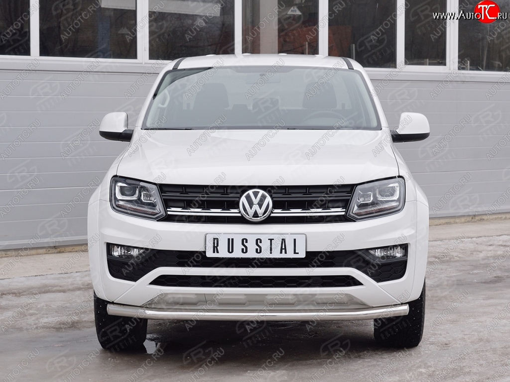 12 999 р. Защита переднего бампера (Ø63 мм, нержавейка) SLITKOFF Volkswagen Amarok рестайлинг (2016-2022)  с доставкой в г. Нижний Новгород