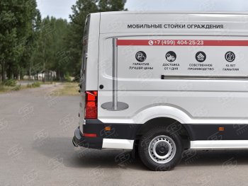 14 949 р. Защита заднего бампера (Ø76 мм, нержавейка) SLITKOFF  Volkswagen Crafter  2 (2017-2024)  с доставкой в г. Нижний Новгород. Увеличить фотографию 2