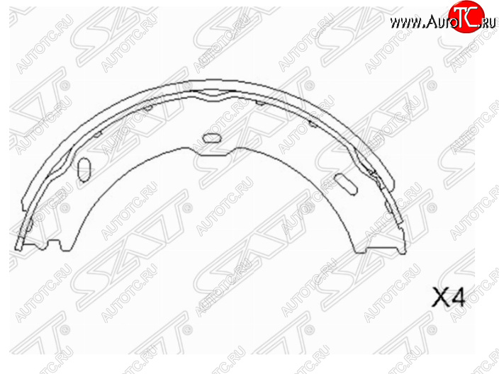 1 399 р. Колодки ручного тормоза SAT Mercedes-Benz Sprinter W906 (2006-2013)  с доставкой в г. Нижний Новгород