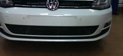 2 099 р. Сетка на бампер Russtal (черная) Volkswagen Golf 7 дорестайлинг, хэтчбэк 5 дв. (2012-2017)  с доставкой в г. Нижний Новгород. Увеличить фотографию 3