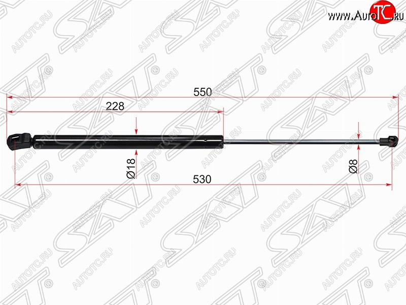 549 р. Газовый упор крышки багажника SAT  Volkswagen Golf  7 (2012-2017) дорестайлинг, хэтчбэк 5 дв.  с доставкой в г. Нижний Новгород