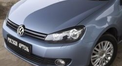 449 р. Реснички на фары RA  Volkswagen Golf  6 (2008-2014) хэтчбэк 5 дв. (Неокрашенные)  с доставкой в г. Нижний Новгород. Увеличить фотографию 3