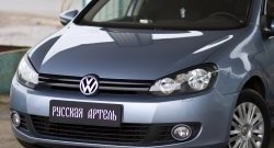 449 р. Реснички на фары RA  Volkswagen Golf  6 (2008-2014) хэтчбэк 5 дв. (Неокрашенные)  с доставкой в г. Нижний Новгород. Увеличить фотографию 4