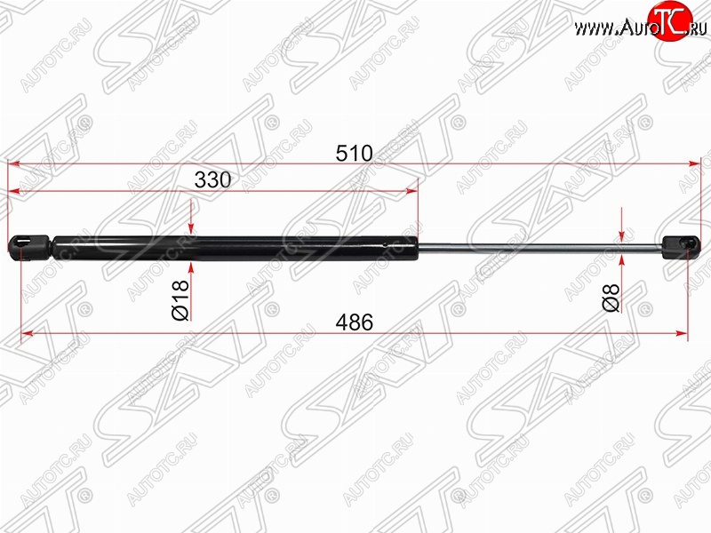 599 р. Газовый упор крышки багажника SAT  Volkswagen Jetta  A6 (2011-2018) седан дорестайлинг, седан рестайлинг  с доставкой в г. Нижний Новгород