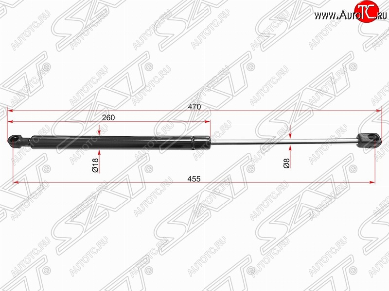 599 р. Газовый упор крышки багажника SAT Volkswagen Passat B6 универсал (2005-2010)  с доставкой в г. Нижний Новгород