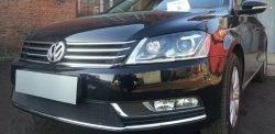 1 469 р. Сетка на бампер Russtal (черная)  Volkswagen Passat  B7 (2010-2015) седан, универсал  с доставкой в г. Нижний Новгород. Увеличить фотографию 2