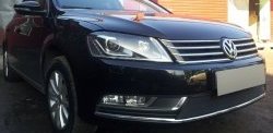 1 469 р. Сетка на бампер Russtal (черная)  Volkswagen Passat  B7 (2010-2015) седан, универсал  с доставкой в г. Нижний Новгород. Увеличить фотографию 3