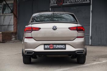 3 399 р. Имитация насадок глушителя MV-Tuning Volkswagen Polo Mk6 лифтбек (2020-2022) (Неокрашенные)  с доставкой в г. Нижний Новгород. Увеличить фотографию 4