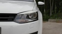 869 р. Реснички RA на фары Volkswagen Polo 5 седан дорестайлинг (2009-2015) (Неокрашенные)  с доставкой в г. Нижний Новгород. Увеличить фотографию 2