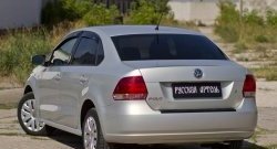 1 099 р. Защитная накладка на задний бампер RA Volkswagen Polo 5 хэтчбек дорестайлинг (2009-2015)  с доставкой в г. Нижний Новгород. Увеличить фотографию 2